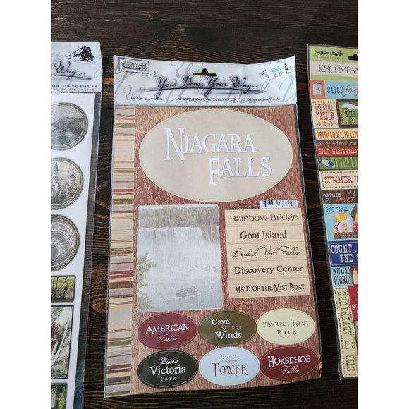 Stickers Lot - Stamping Station - Travel Explore Roap Trip NEW - Retired #15 - Picture 3 of 11